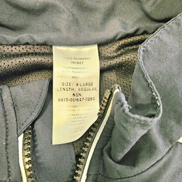 US Navy Running Jacket Jogging Physical-Training USN PT Reflective Size XL Reg - Picture 5 of 11